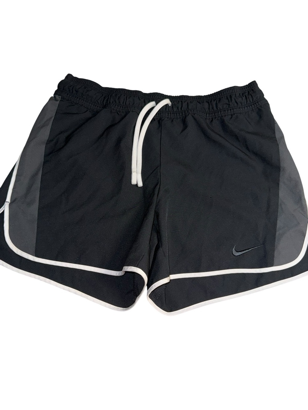 Nike Women’s Black Athletic Shorts with White Piping